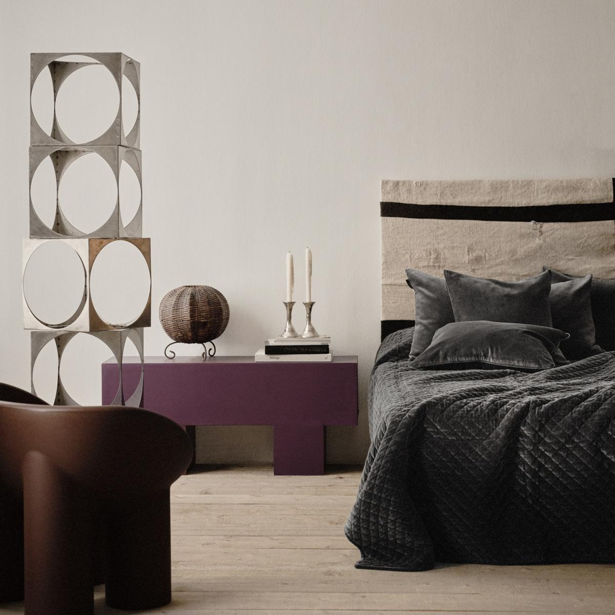 Piccolo Bedspread Dark Charcoal Grey 170X260 Cm | Linum – image 3