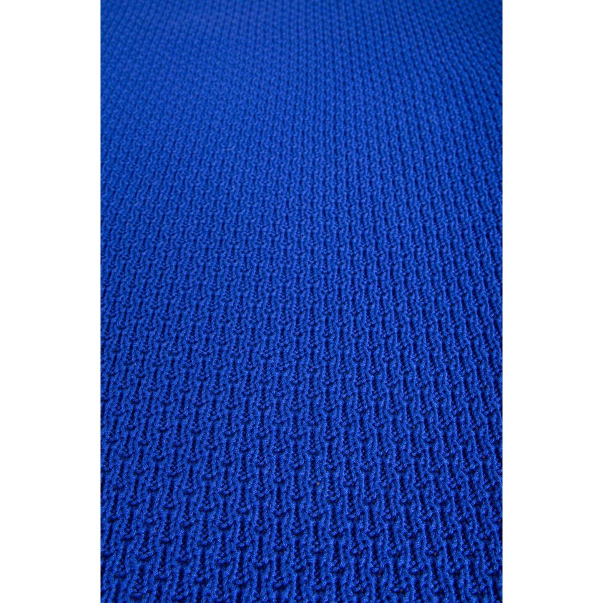 Ridge Knit Pure Cotton Double Blanket In Royal Blue | One Size | Peraluna – image 4