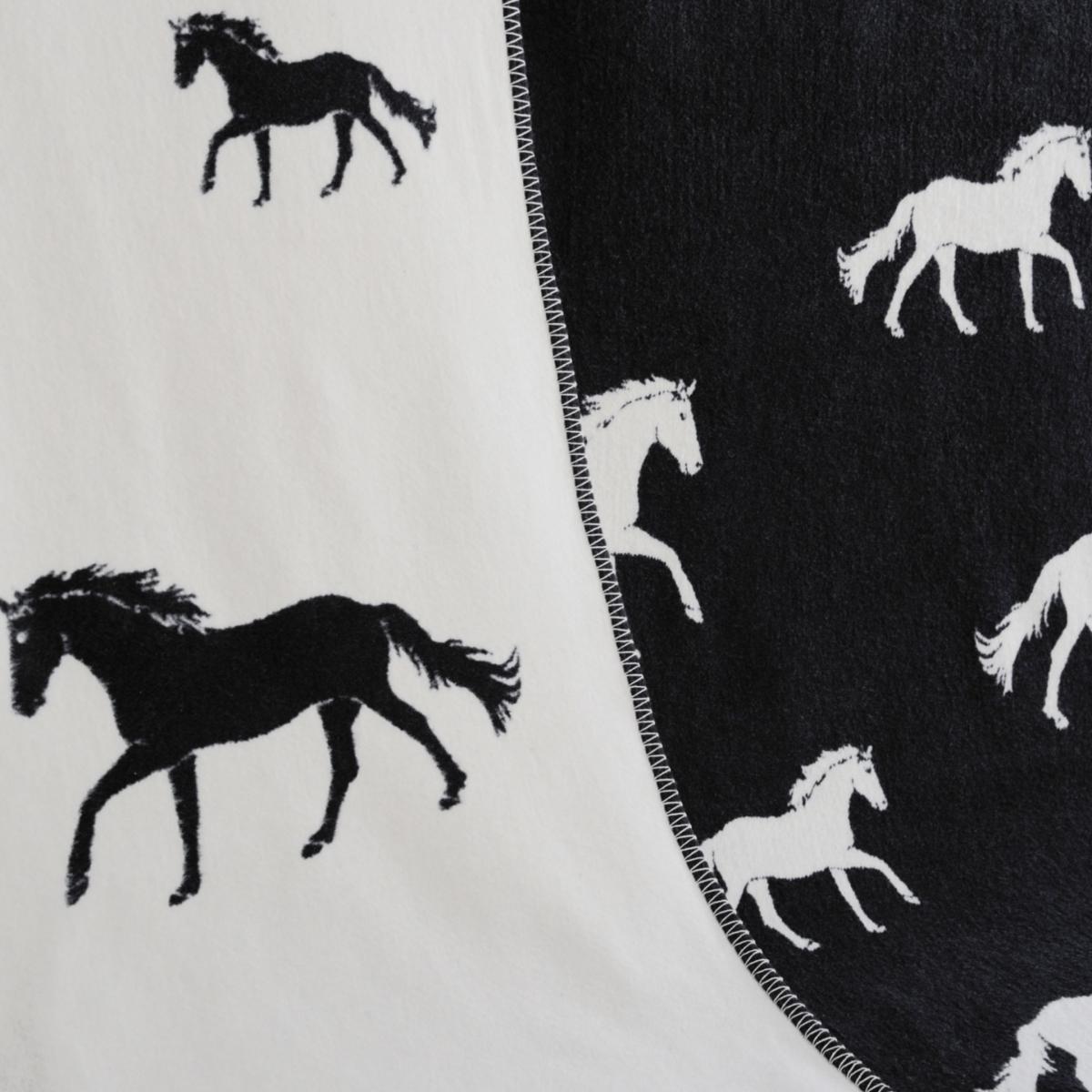 Black Horse Cotton Blanket J. j.textile – image 4
