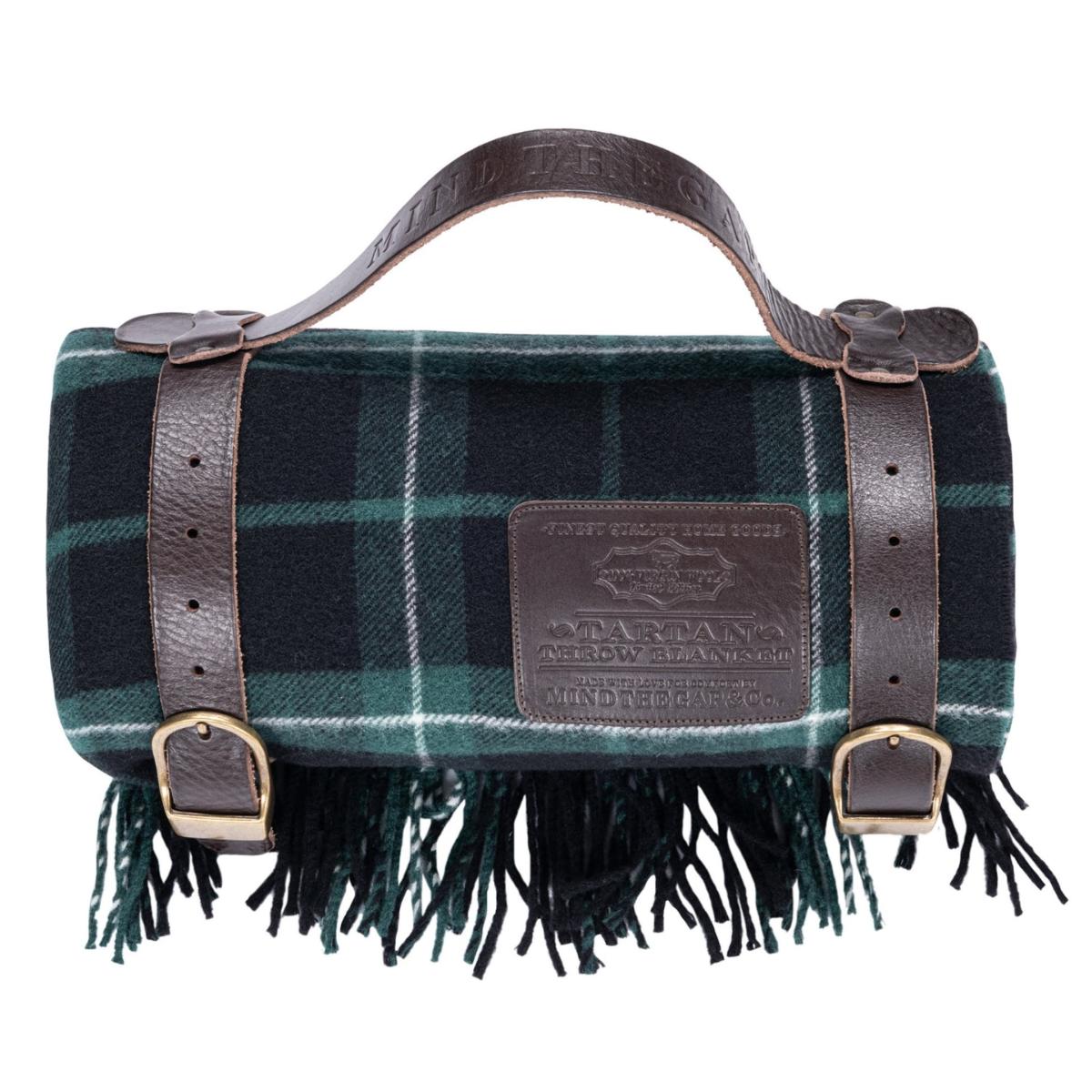 Green / Black Gilroy Plaid Throw Blanket By Mindthegap – image 4