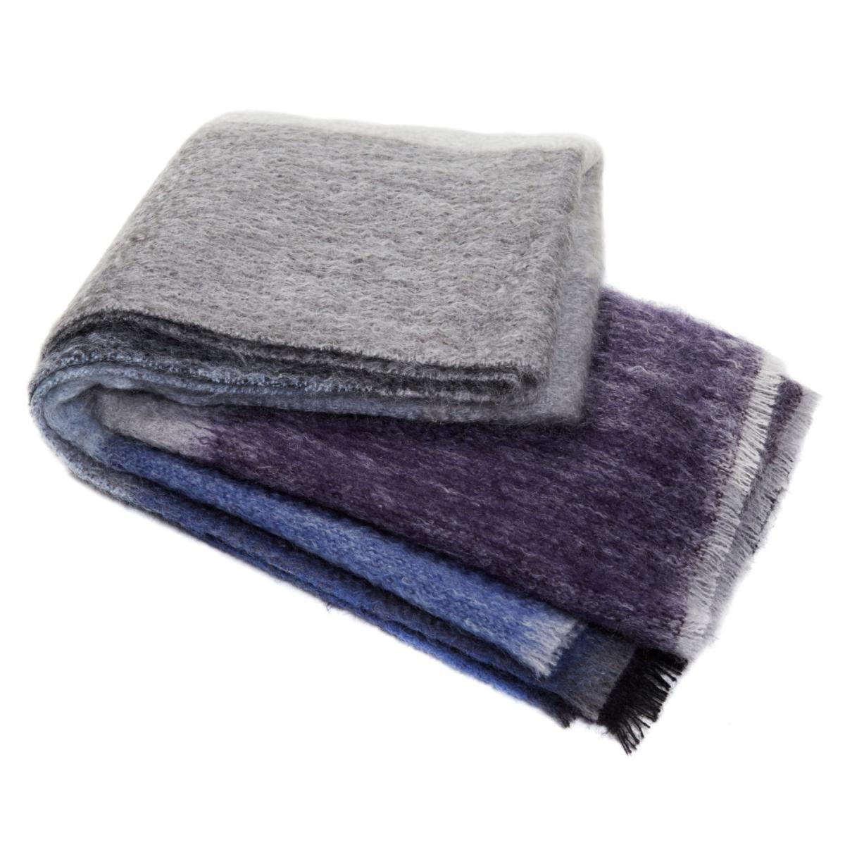 Pink / Purple / Grey Large Mohair Throw Cascade Cloud | One Size | Eliská – image 5