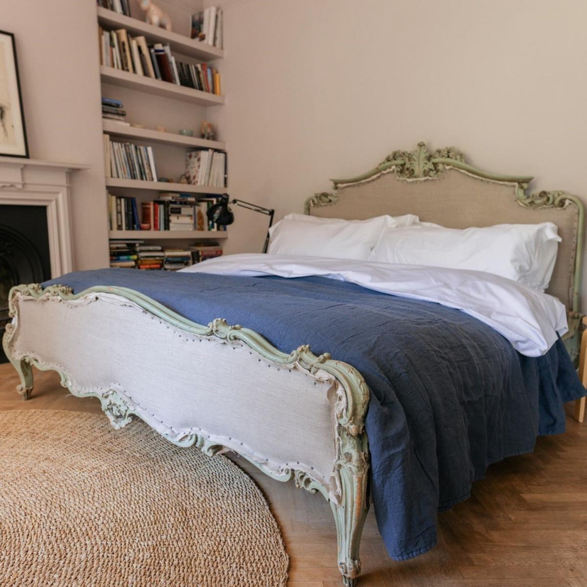 Blue Washed Denim Linen Quilt Tielle Love Luxury by Tradelinens – image 2
