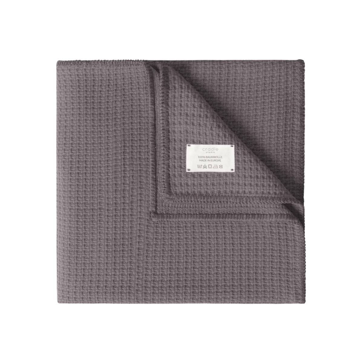 Grey / Neutrals The Cradle Studio Knit Blanket - Chestnut Grey