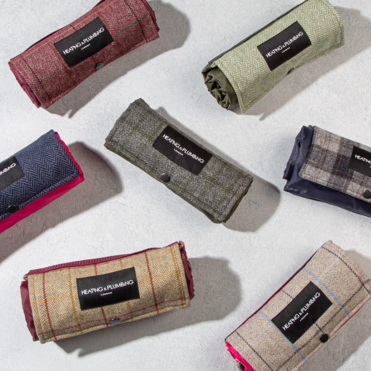 Blue The Little Explorer - Navy Tweed With Pink Waterproof Backing | Heating & Plumbing London – image 2