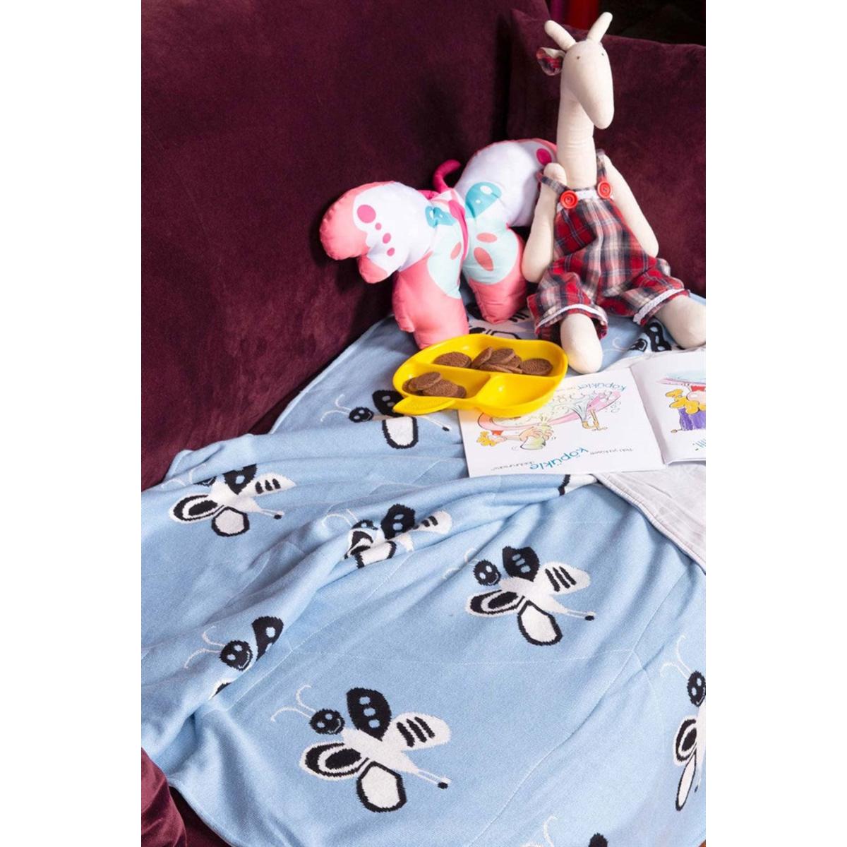 Butterfly Patterned Cotton Baby Blanket One Size Peraluna – image 4