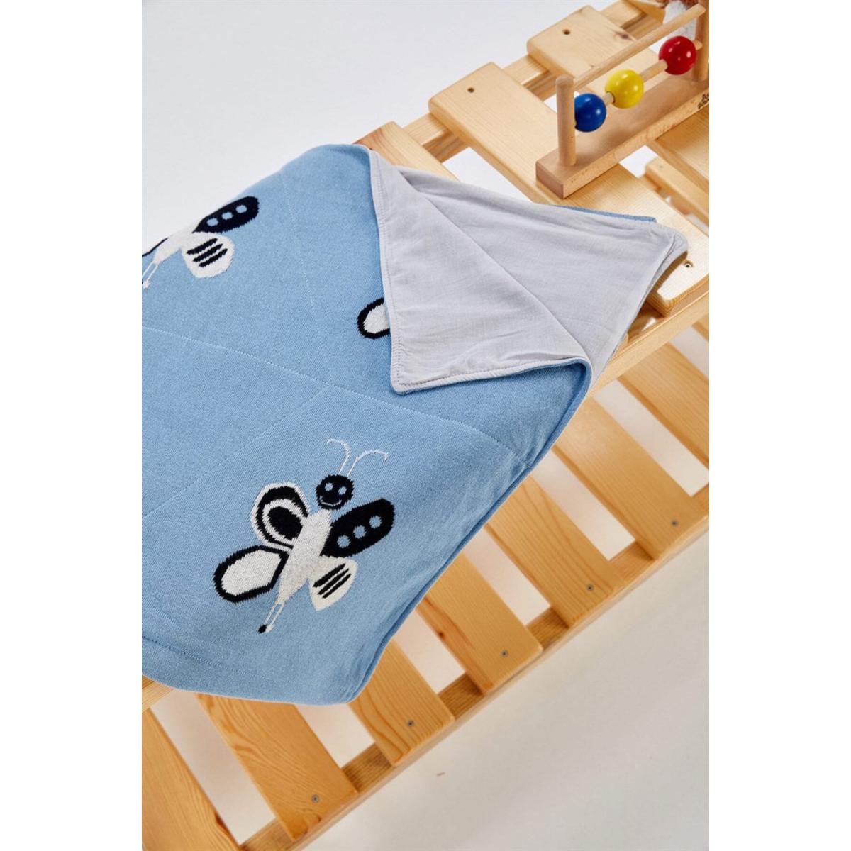 Butterfly Patterned Cotton Baby Blanket One Size Peraluna – image 5