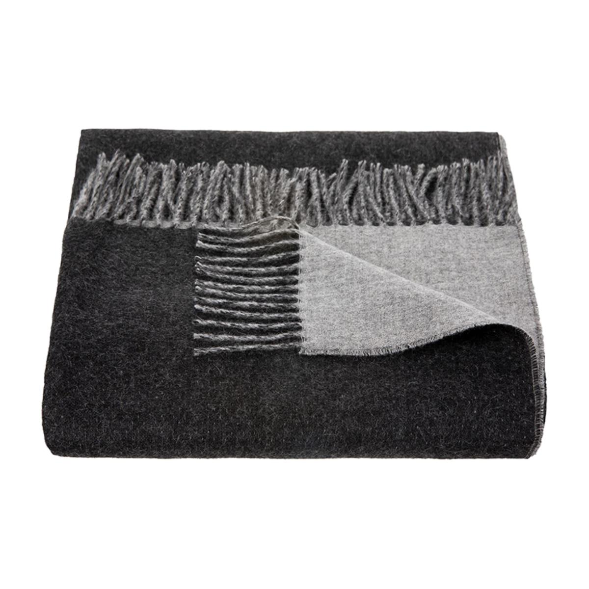Reversible Throw In Charcoal & Soft Grey Tuwi