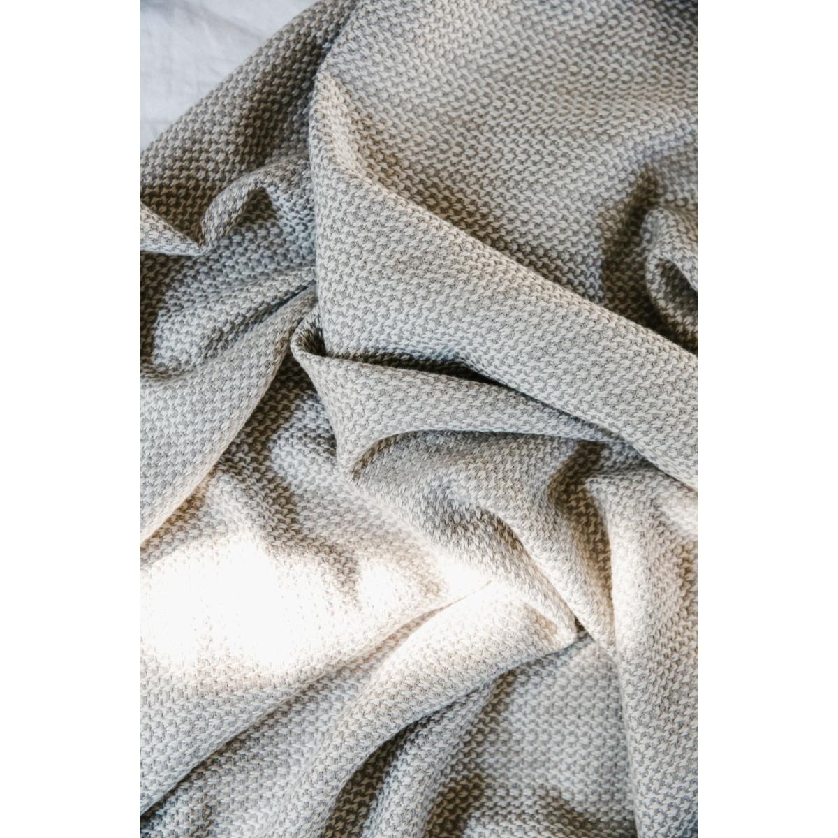 Neutrals Organic Cotton Handwoven Blankets - Earth One Size Droplet Home Goods – image 4