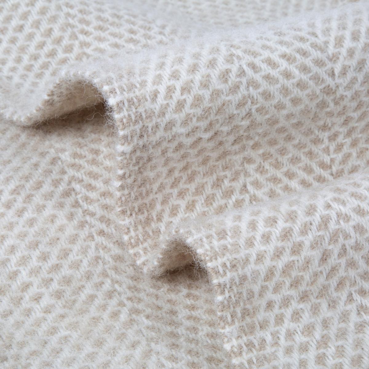 Neutrals Evening Tales Pure New Wool Blanket - Warm Beige | Heating & Plumbing London – image 4