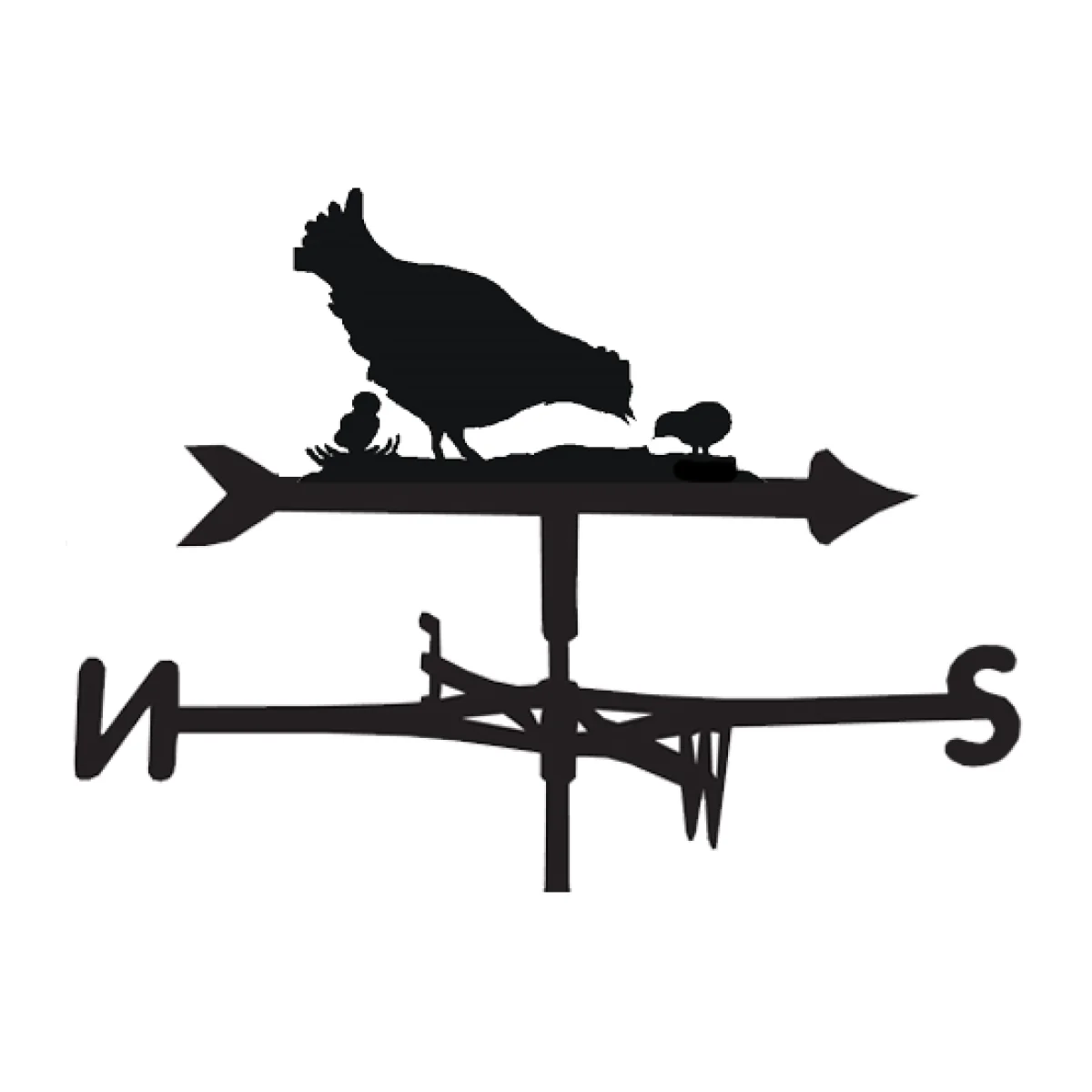 Weathervane in Hen with Chicks Design - Large (Traditional)