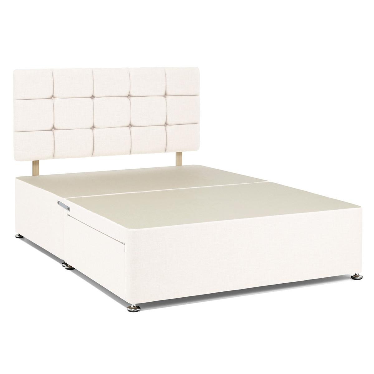 Universal Natural Linen Divan Base White – image 2