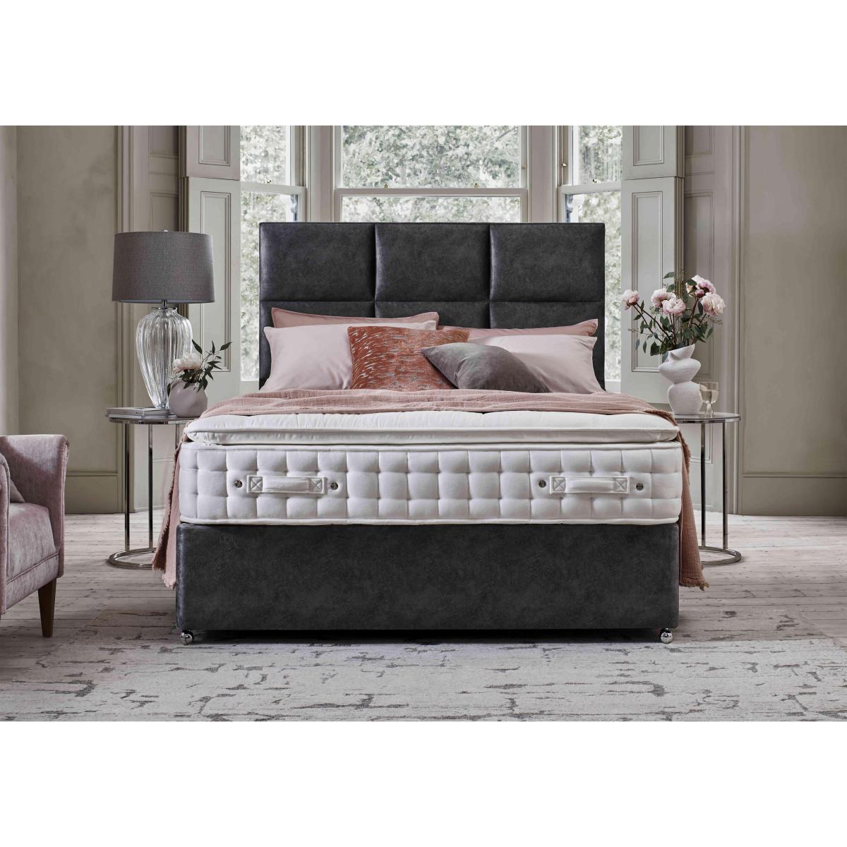 Highgrove - Sanctum Nature 2000 Pillowtop 2 Drawer Divan Set with Fytche Headboard - King Size - Tuscan Tweed – image 2