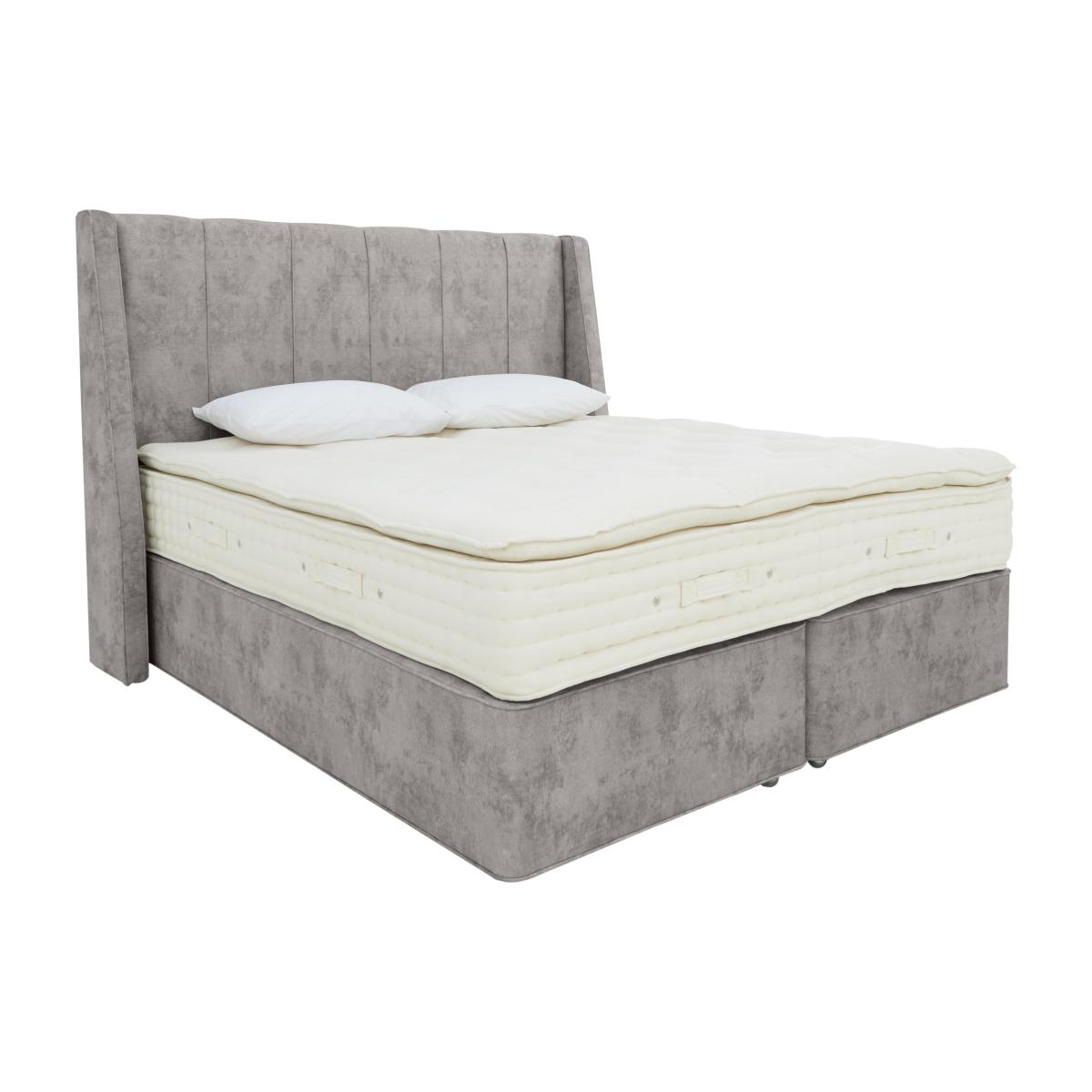 Hypnos - Bespoke Monarch Medium Divan Set with 2 Drawers - King Size - Daytona Silver – image 1