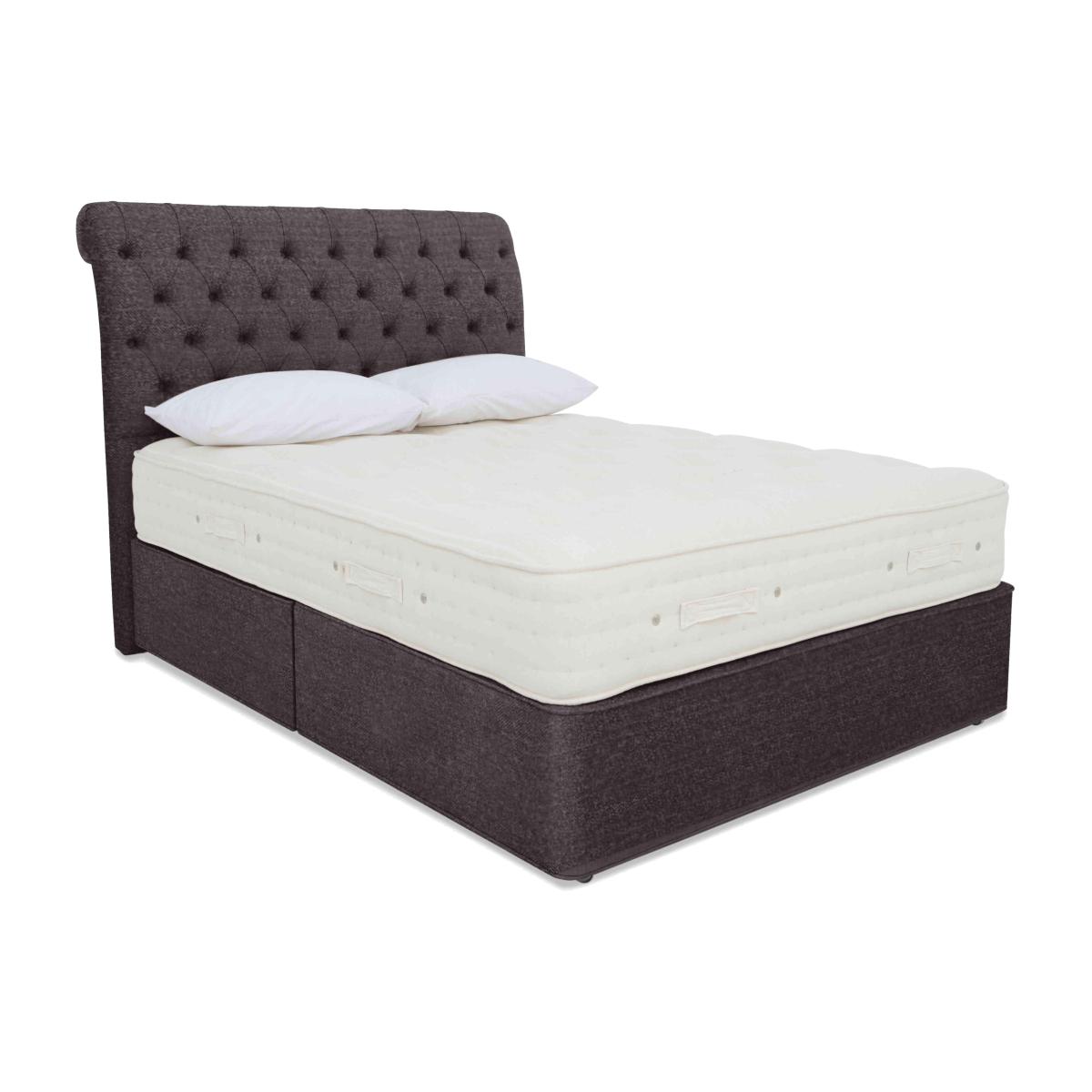 Hypnos - Luxury Firm 3 Divan Set with Continental Drawers - King Size - Imperio Dark Grey – image 1
