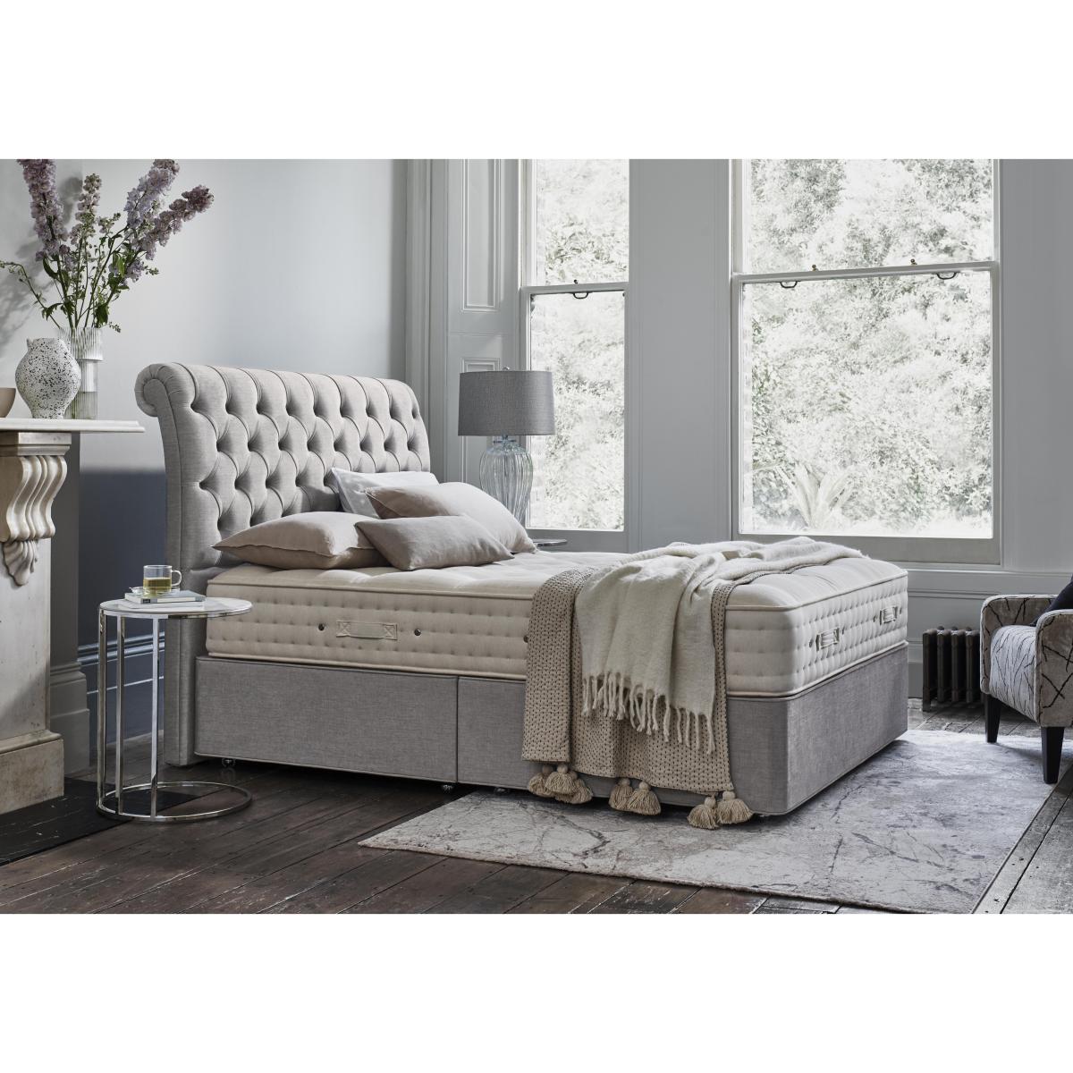 Hypnos - Luxury Firm 3 Divan Set - King Size - Maestro Oatmeal – image 2