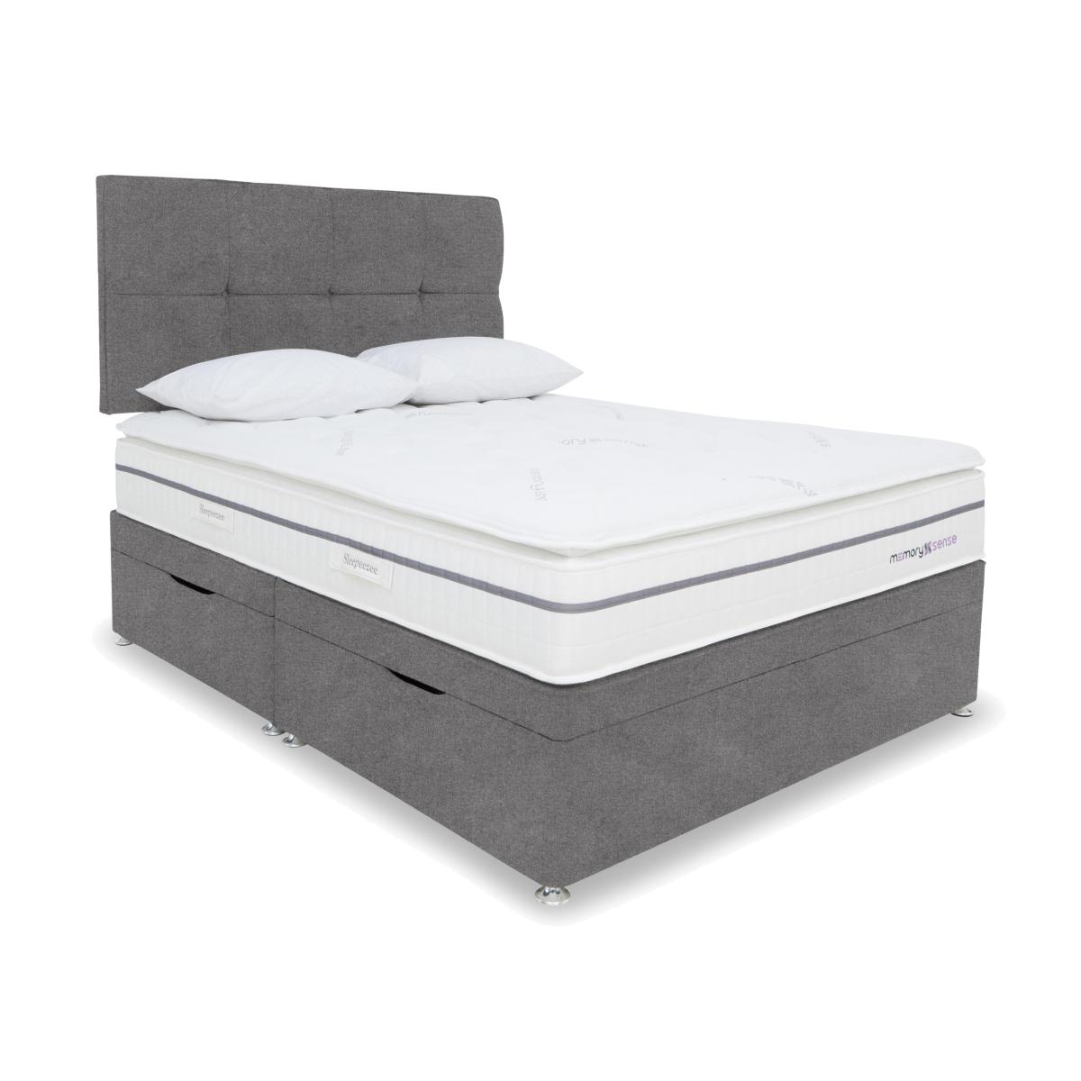 Sleepeezee - Memory Sense 2300 Side Ottoman Divan Set - King Size