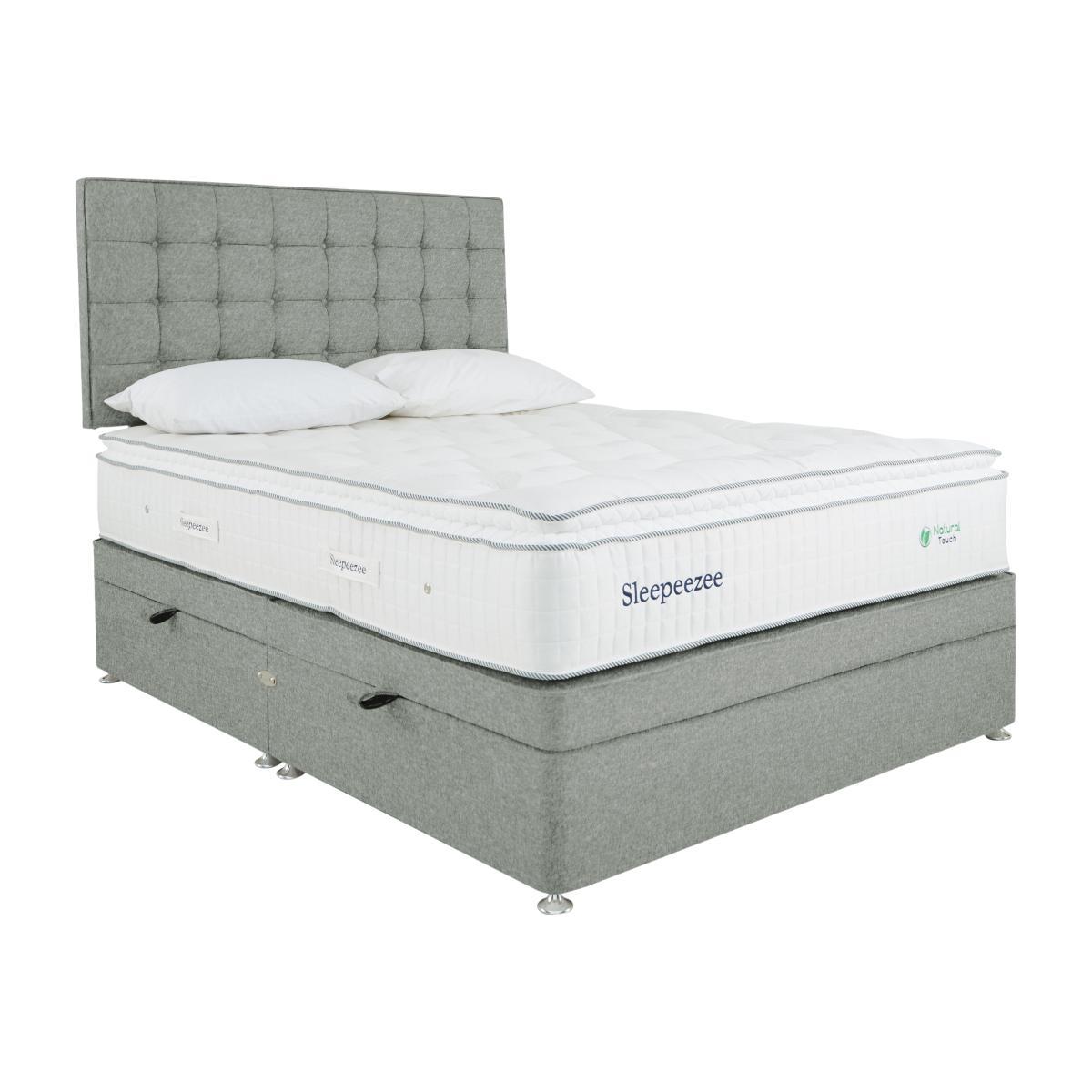 Sleepeezee - Natural Touch 2000 Pillowtop Side Ottoman Divan Set - King Size - Green – image 1