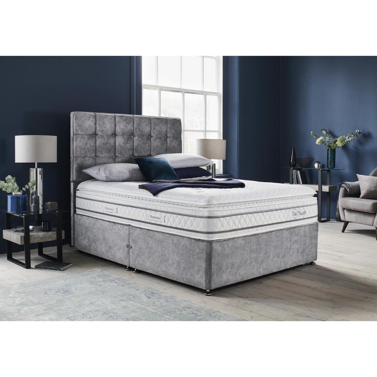 Sleepeezee - Geltouch 4000 Divan Set - King Size - Daytona Silver – image 2