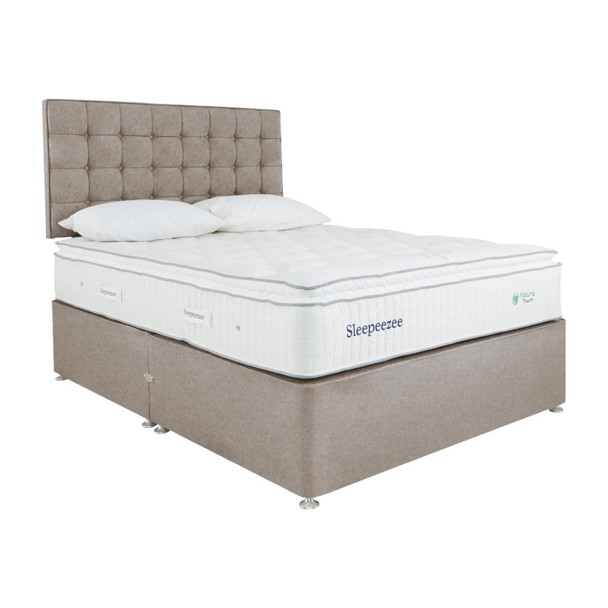 Sleepeezee - Natural Touch 2000 Pillowtop Divan Set - King Size - Brown – image 1