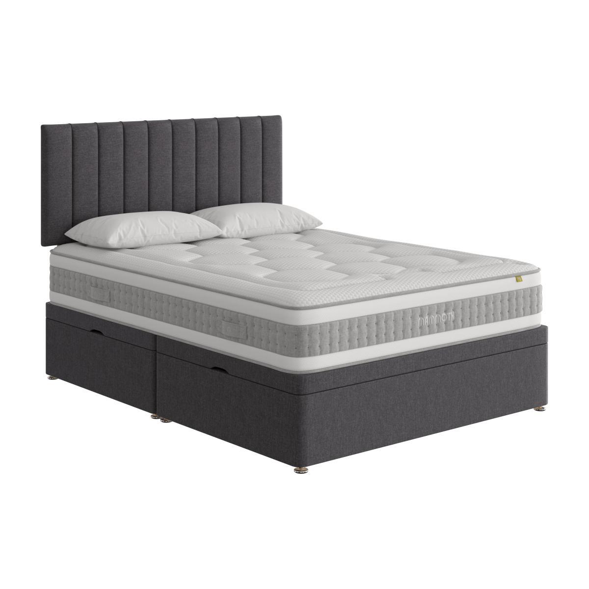 Mammoth - Prestige Pocket 2000 Side Ottoman Divan Set - King Size - Grey