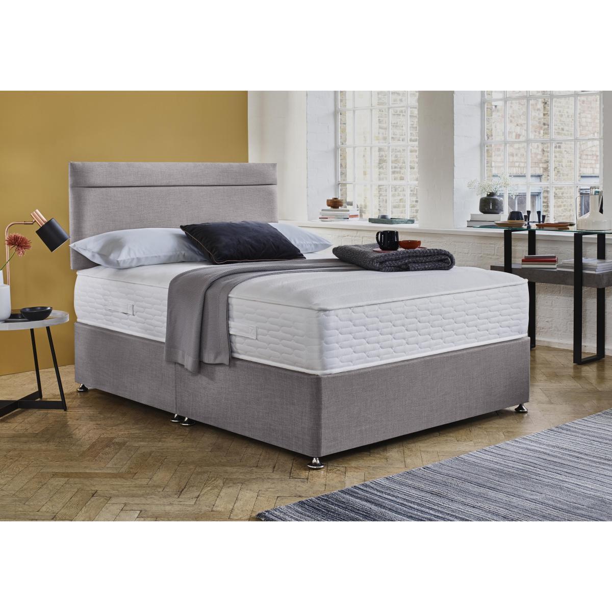 Highgrove - Essentials Dream Memory Divan Set with Mirage Headboard - King Size - Black – image 2