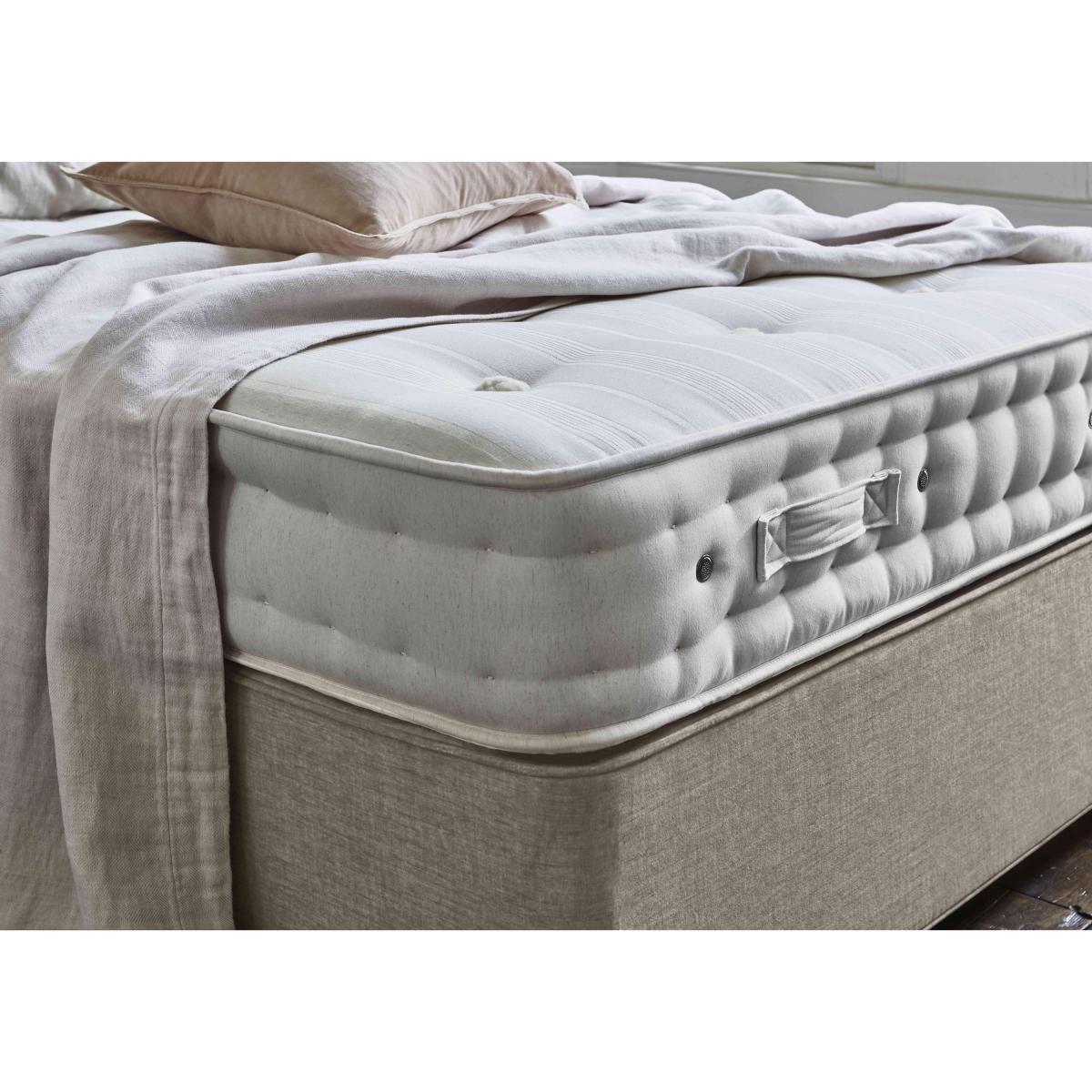 Hypnos - Luxury Firm 1 Divan Set with 2 Drawers - King Size - Tweed Stone – image 4
