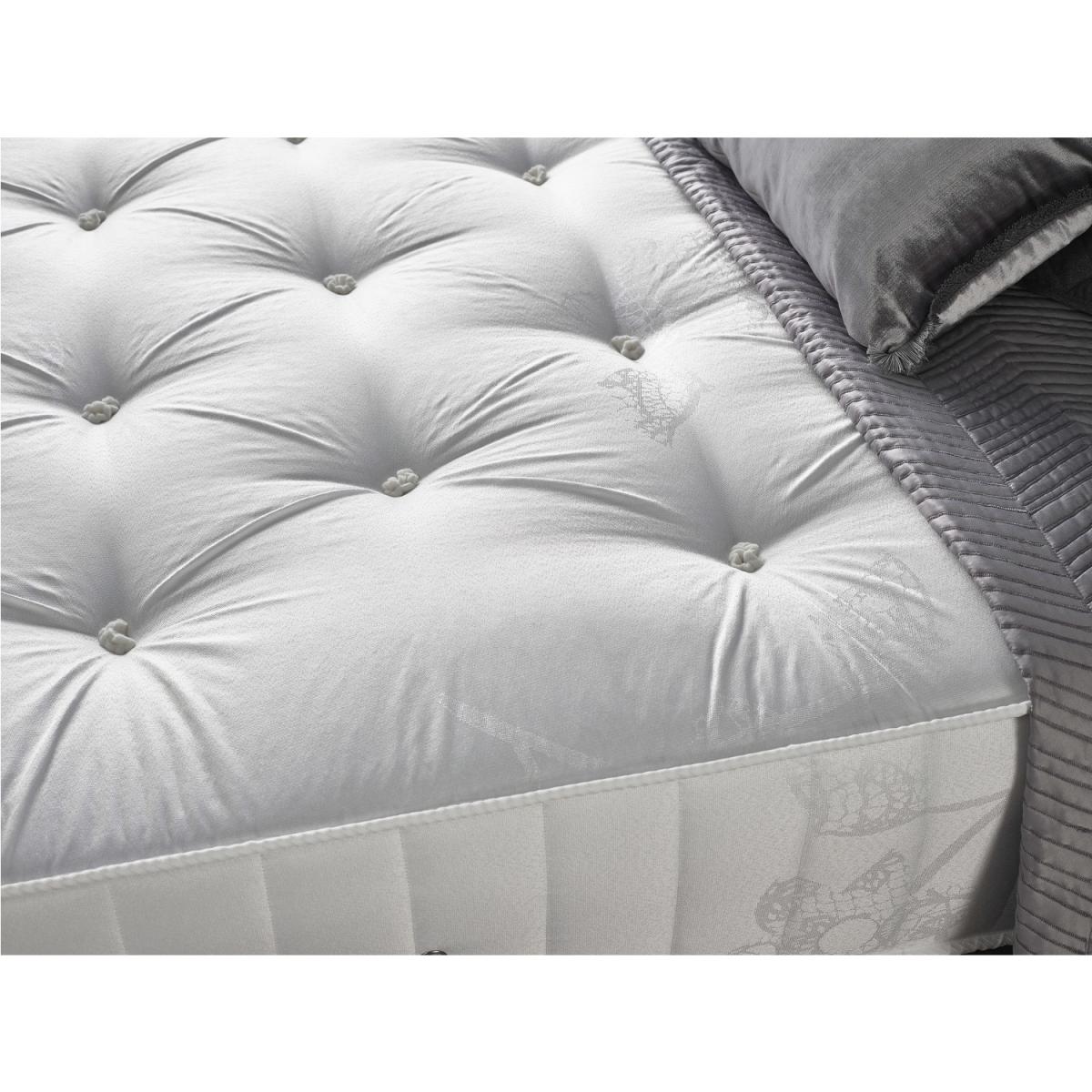 Catherine Lansfield Boutique Divan Bed with 2 Drawers and Ortho Pocket Mattress in Ochre - King Size – image 3