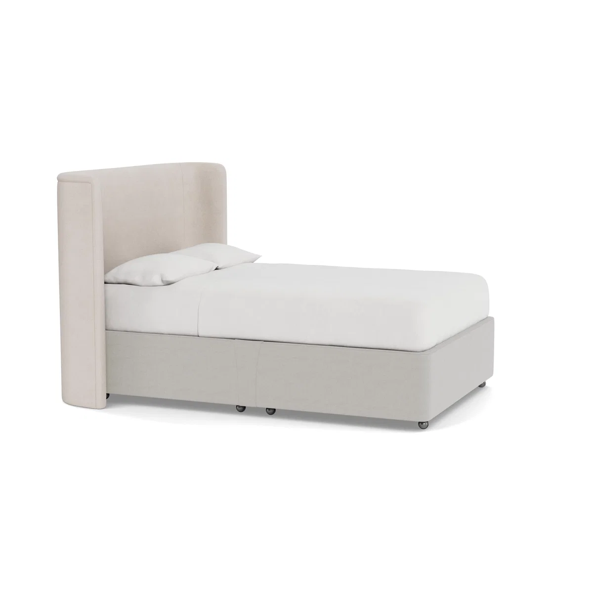 Heal's Deep Divan King No Drawers Capelo LinenCotton Sea Salt - Heal's UK Bedroom Furniture – image 2