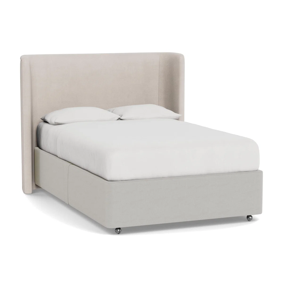 Heal's Deep Divan King No Drawers Capelo LinenCotton Sea Salt - Heal's UK Bedroom Furniture – image 1
