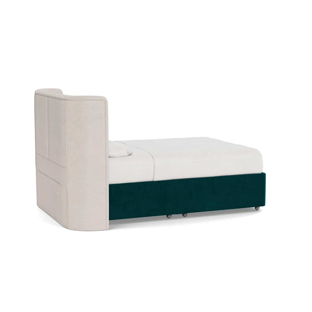 Heal's Deep Divan King Smart Luxe Velvet Ocean None - Heal's UK Bedroom Furniture – image 4
