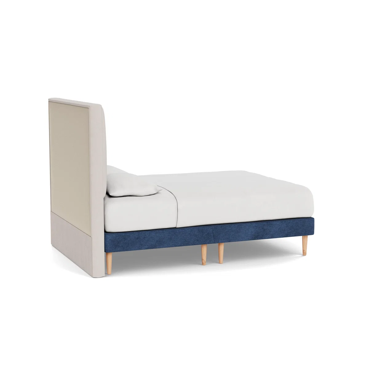 Heal's Shallow Divan King Broadweave Lagoon Light Stem - Heal's UK Bedroom Furniture – image 4
