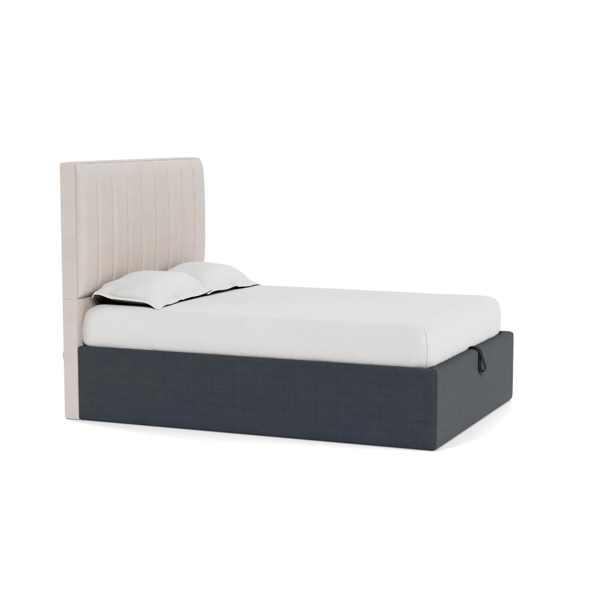 Heal's Storage Divan King Smart Linen Dark Grey Black Feet - Heal's UK Bedroom Furniture – image 2