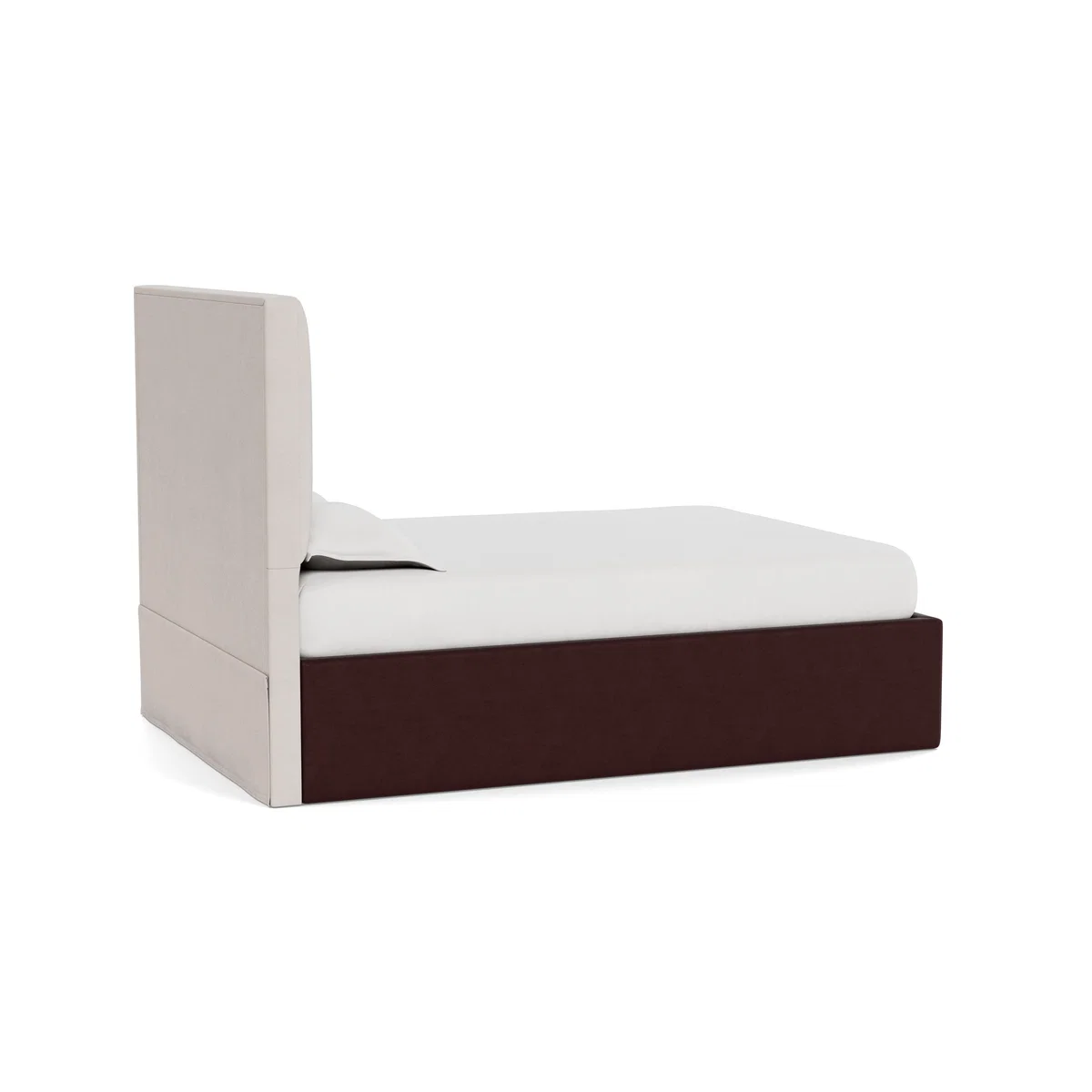 Heal's Lift Storage Divan King Smart Luxe Velvet Acorn Natural Feet – image 4
