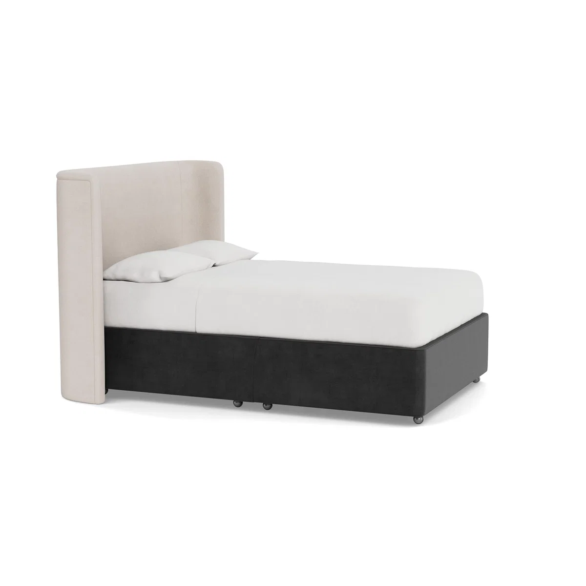 Heal's Deep Divan King Smart Luxe Velvet Nickel None - Heal's UK Bedroom Furniture – image 2