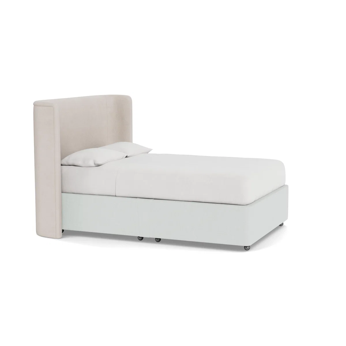 Heal's Deep Divan King No Drawers Broad Weave Tin - Heal's UK Bedroom Furniture – image 2