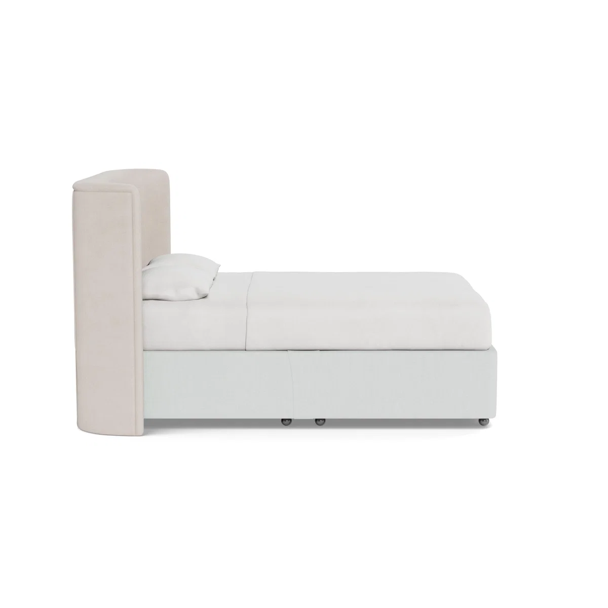 Heal's Deep Divan King No Drawers Broad Weave Tin - Heal's UK Bedroom Furniture – image 3