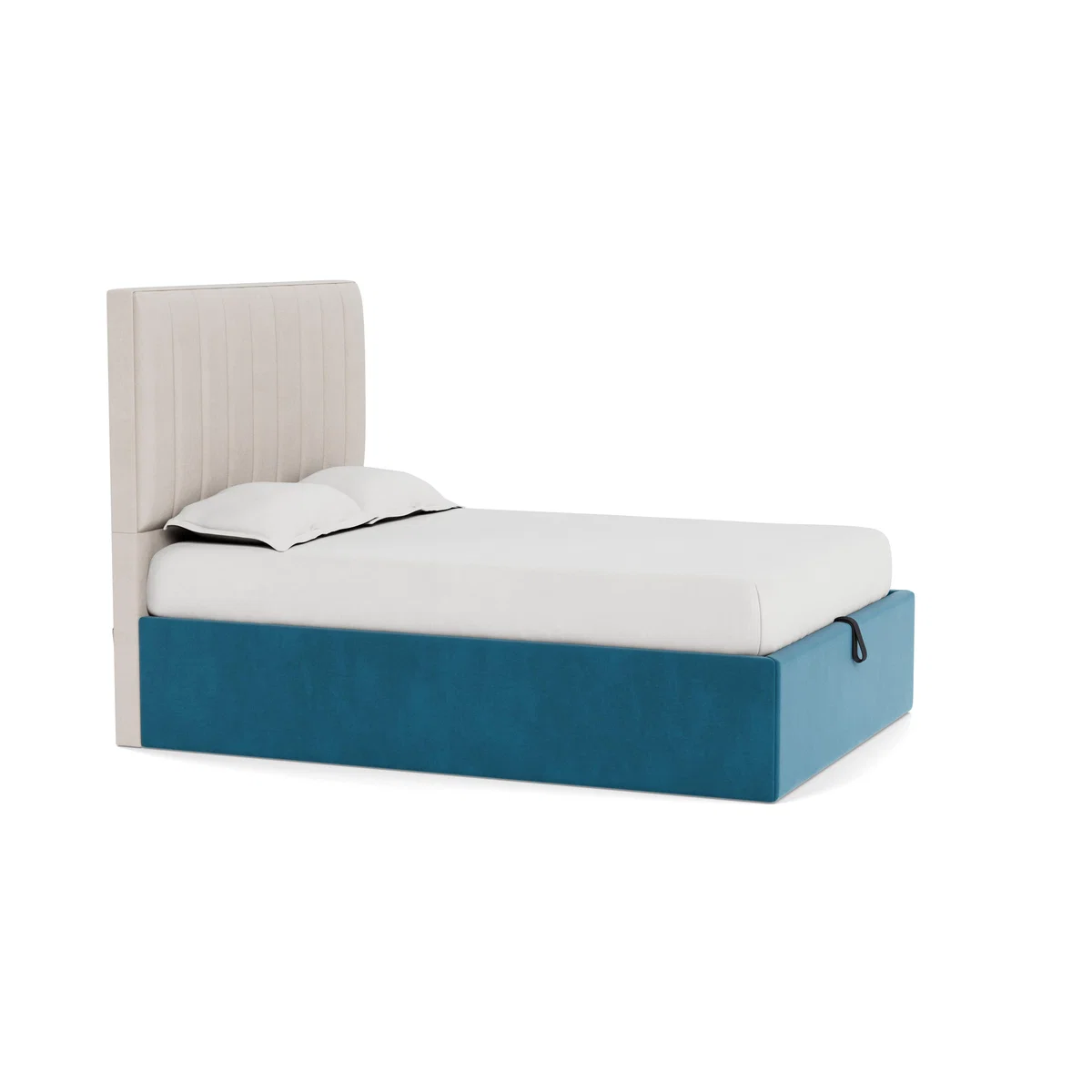 Heal's Storage Divan King Smart Velvet Ocean Black Feet - Heal's UK Bedroom Furniture – image 2
