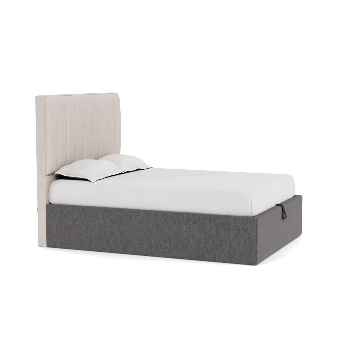 Heal's Storage Divan King Smart Linen Mix Grey Black Feet - Heal's UK Bedroom Furniture – image 2