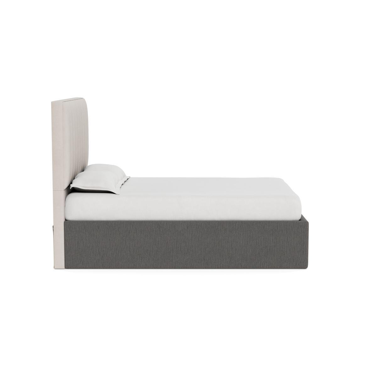 Heal's Storage Divan King Smart Linen Mix Grey Black Feet - Heal's UK Bedroom Furniture – image 3
