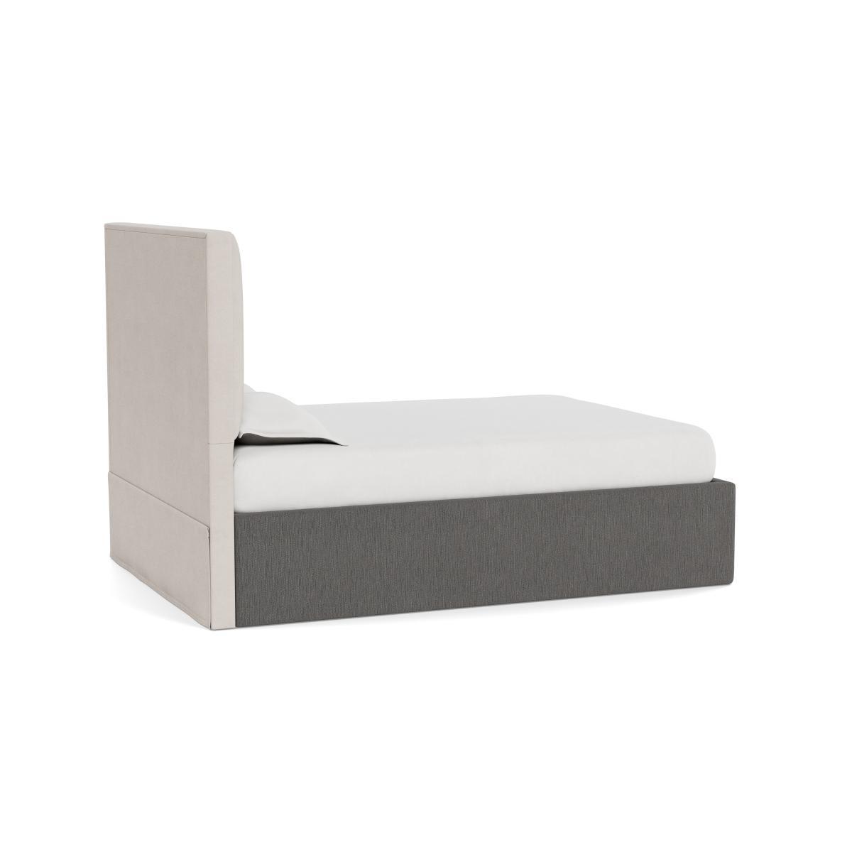 Heal's Storage Divan King Smart Linen Mix Grey Black Feet - Heal's UK Bedroom Furniture – image 4