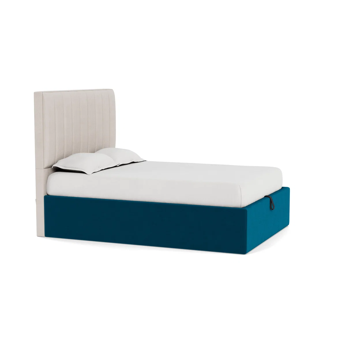 Heal's Storage Divan King Velvet Teal Natural Feet - Heal's UK Bedroom Furniture – image 2