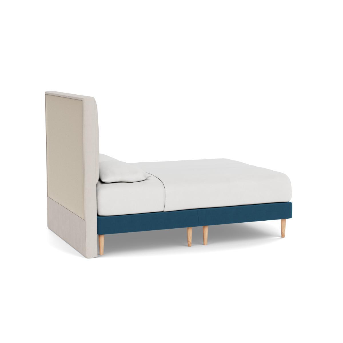 Heal's Shallow Divan King Varese Velvet Dove Light Stem Feet - Heal's UK Bedroom Furniture – image 4