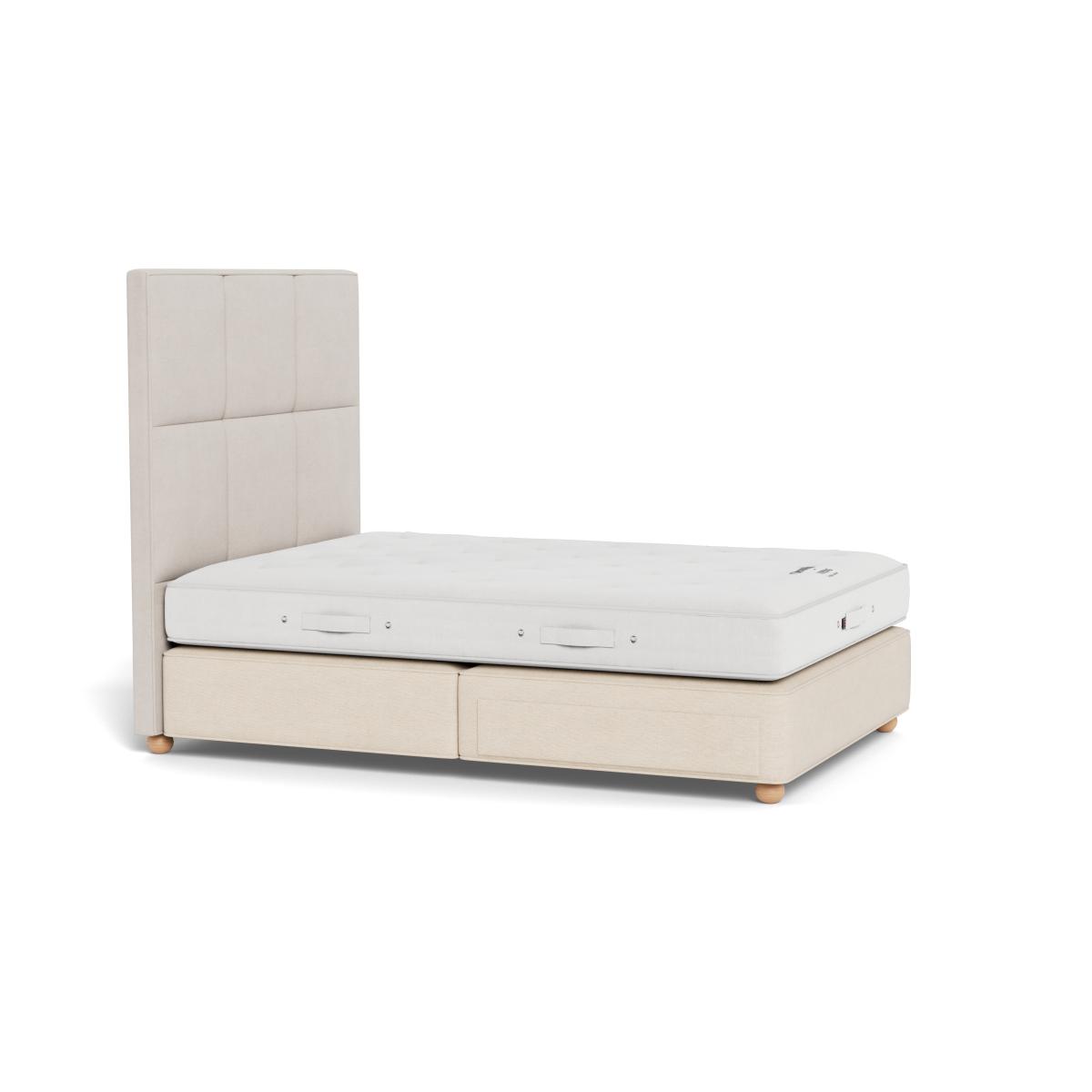 Vispring Devonshire Soft Tension Divan King Tk596 Chain Weave Fawn 750 Castors – image 2