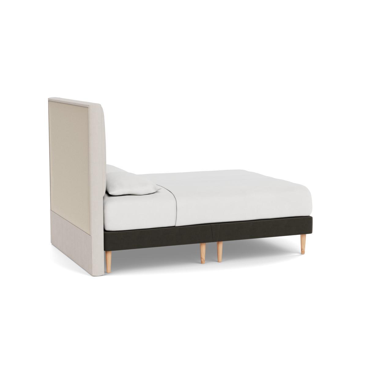 Heal's Shallow Divan King Velvet Charcoal Light Stem Feet - Heal's UK Bedroom Furniture – image 4