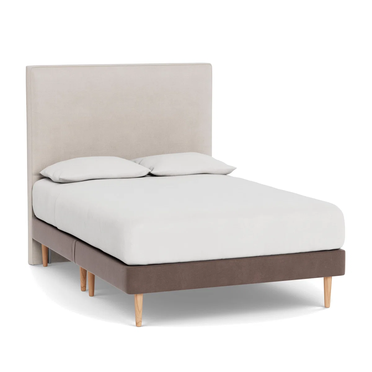Heal's Shallow Divan King Smart Velvet Mouse Light Stem - Heal's UK Bedroom Furniture – image 1