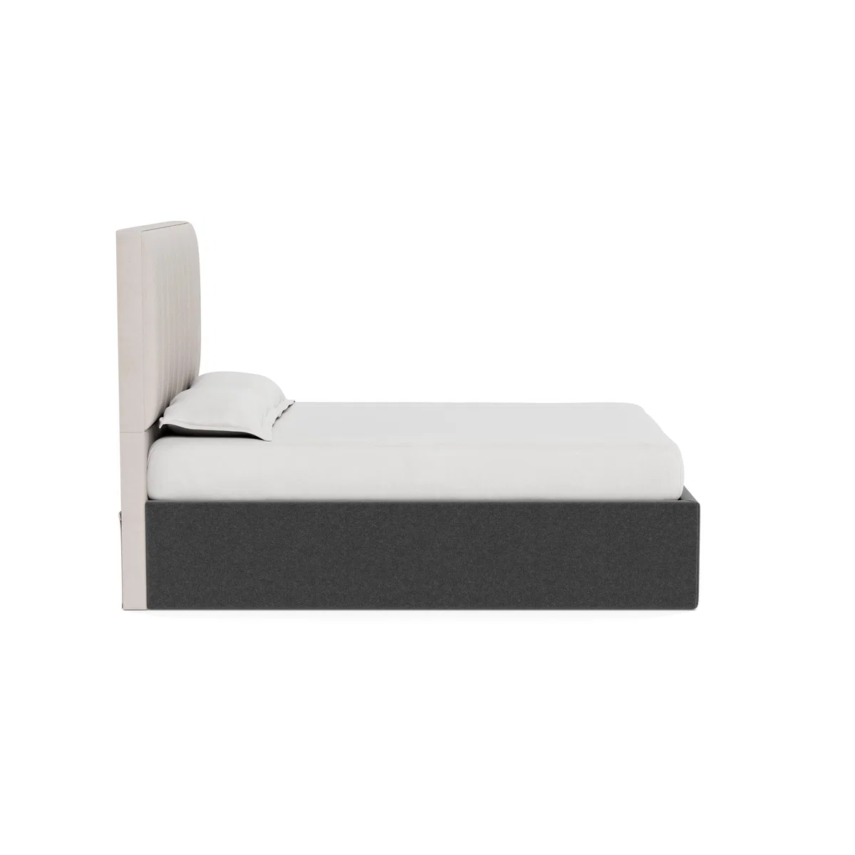Heal's Storage Divan King Melton Wool Granite Natural Feet - Heal's UK Bedroom Furniture – image 3