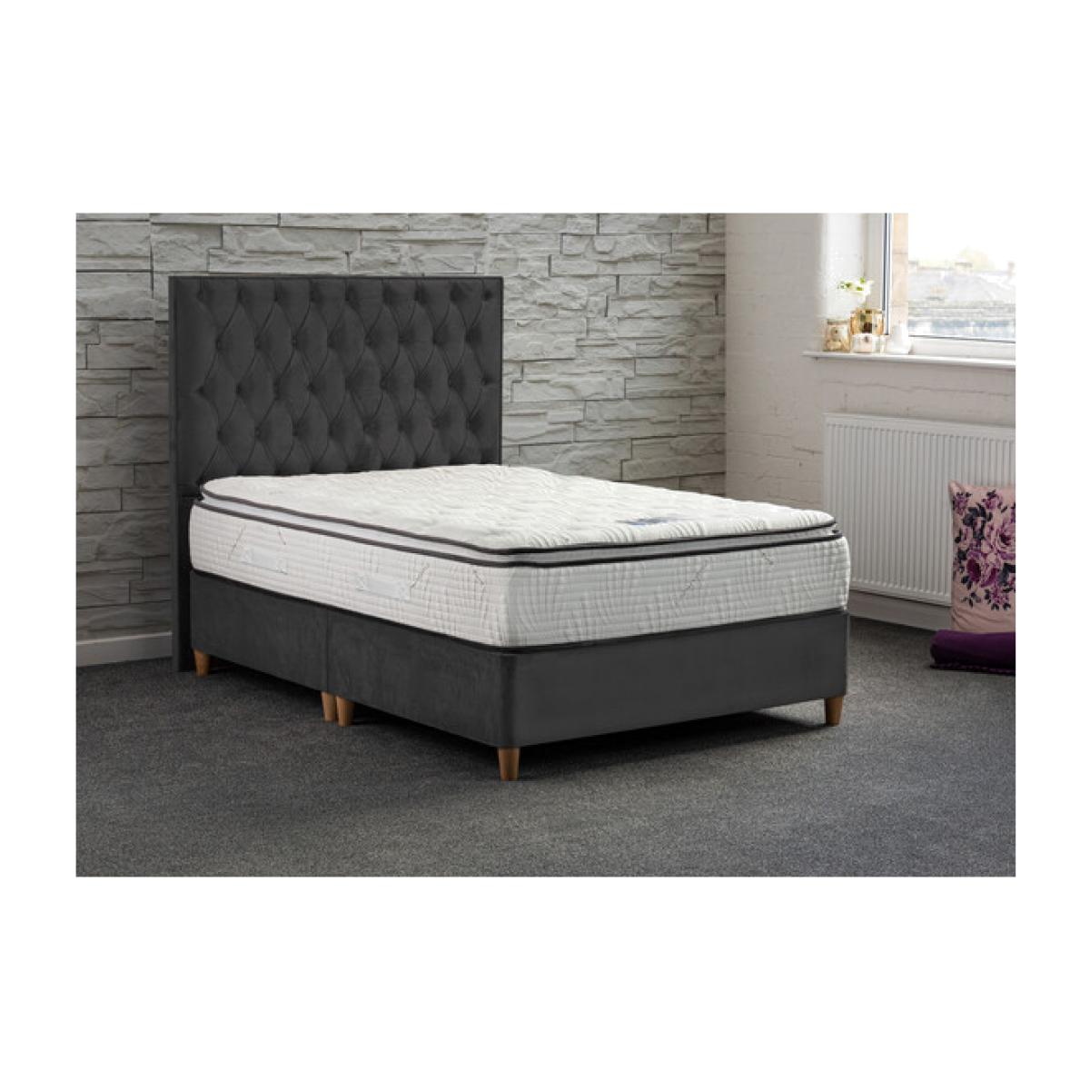Jonas & James Chatsworth Non Storage Divan Set - Steel / Kingsize