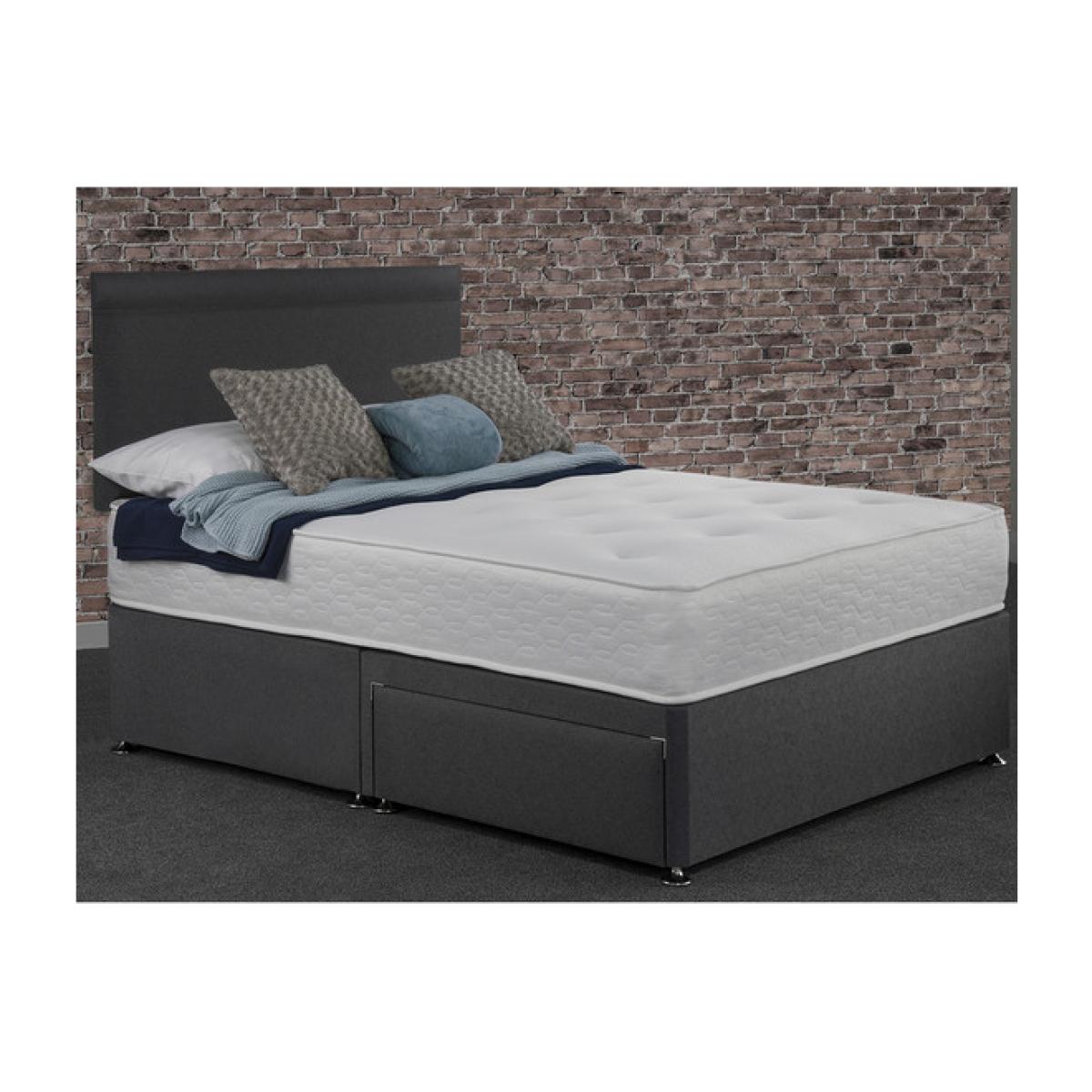 Creedy Divan Drawer Bed With Mattress - Black / 2 / Kingsize
