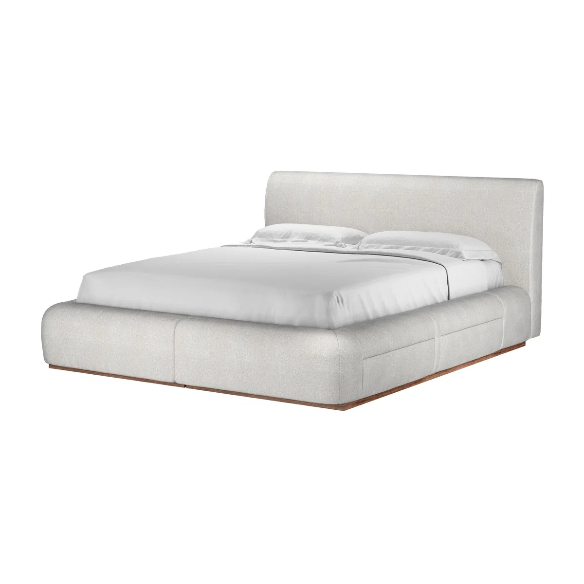 Sunday King Divan Base in Shell Heathland Weave - sofa.com – image 1