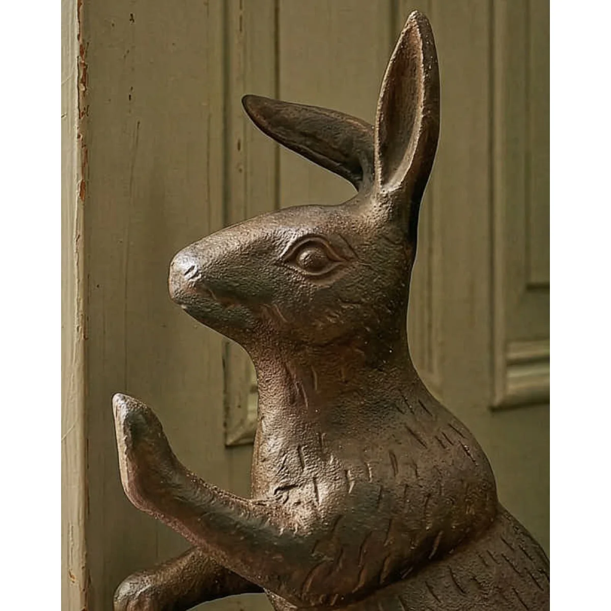 Vintage Cast Iron Hare Door Stop – image 2